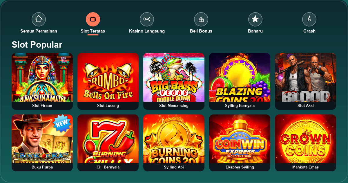 Lobi slot DK88 Malaysia dengan tajuk popular dan lencana RTP